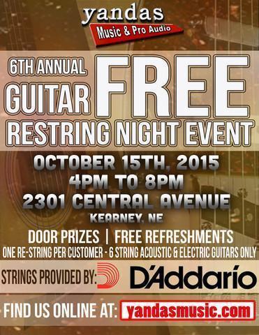 Yandas 6th Annual Guitar Restring Night