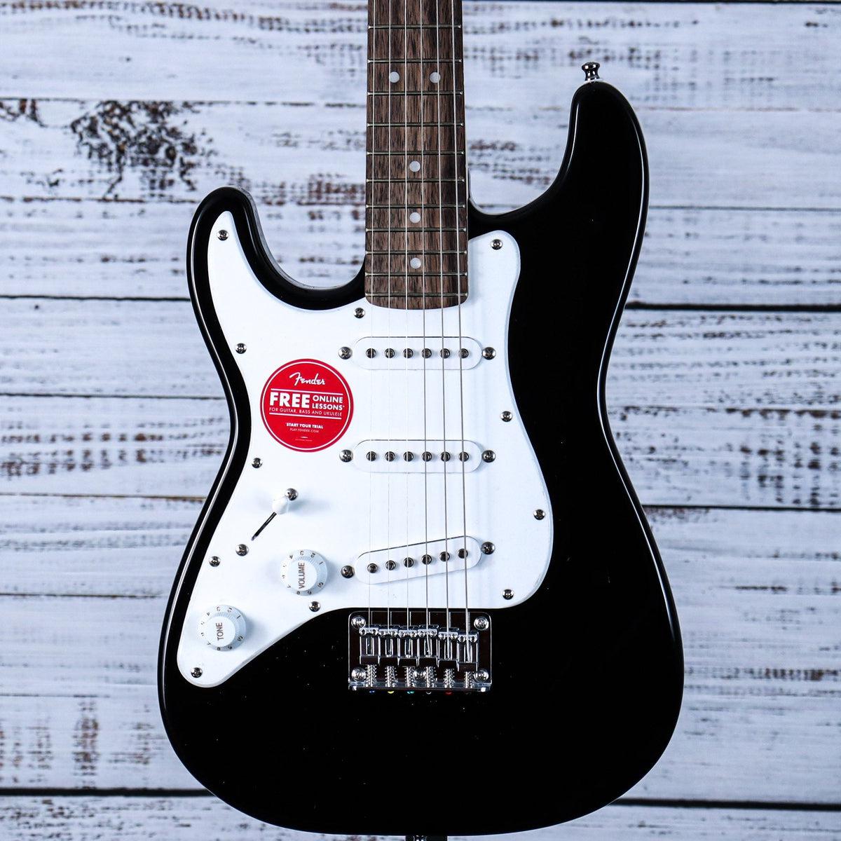 Squier Mini Stratocaster Electric Guitar - Black with Laurel