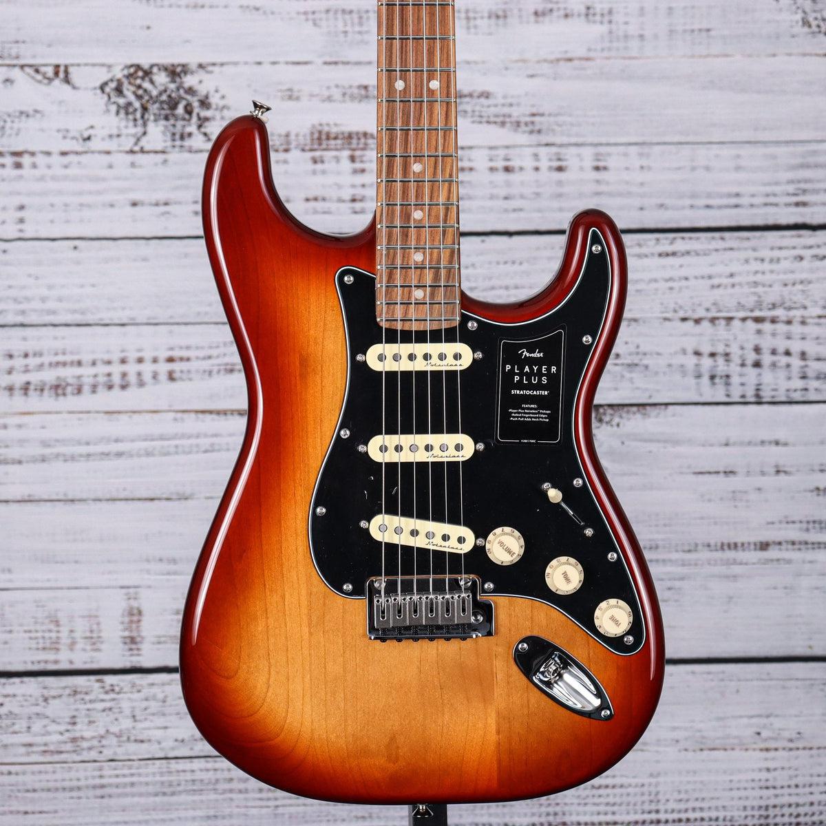 Fender Player Plus Stratocaster Electric Guitar | Sienna Sunburst