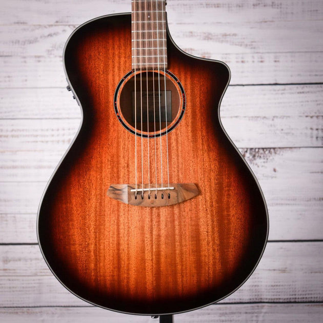 Breedlove DSCN44CEAMAM Discovery S Concert Edgeburst CE African Mahogany-African Mahogany