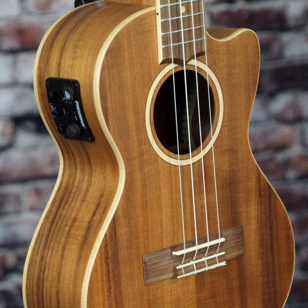 Lanikai Solid Acacia Top Tenor Ukulele With Kula Preamp | ACST-CET